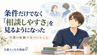 介護の転職で、条件だけでなく「相談しやすさ」を見るようになった話