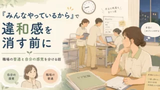 『みんなやっているから』で違和感を消す前に｜職場の普通と自分の感覚を分ける話