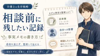 介護職が人間関係の相談前に残したい記録｜事実メモの書き方